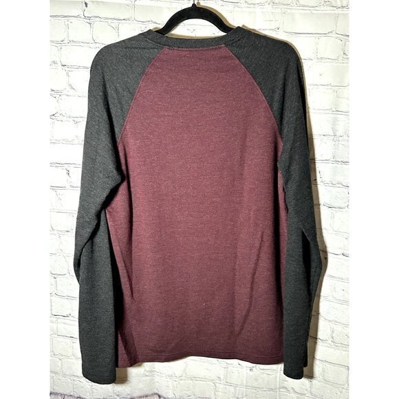 ORVIS MENS LONG SLEEVE KNIT SHIRT WITH BLACK AND MAROON (M) EUC GENTLY WORN G-29 - Picture 4 of 4